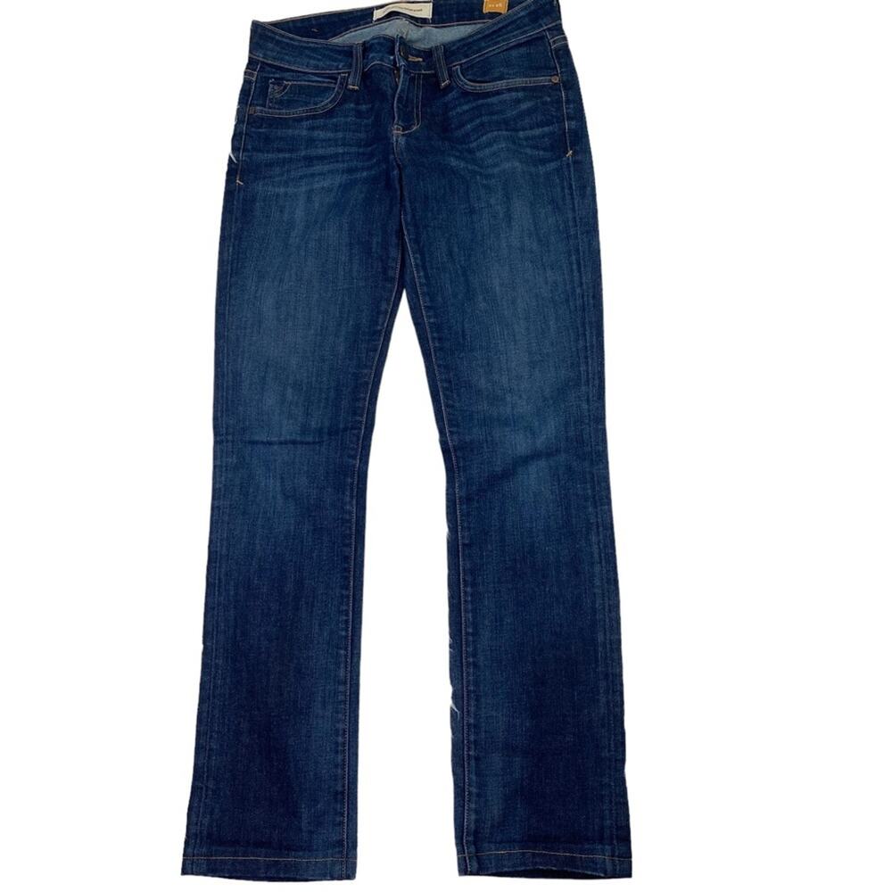 Pilcro and the Letterpress Women's Slim Straight Jeans Blue Size 26 Dark Rinse